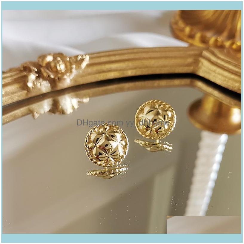 

Jewelryretro Style S925 Sterling Sier With Exaggerated Personality Fashion Aessories Large Button Earrings Dangle & Chandelier Drop Delivery