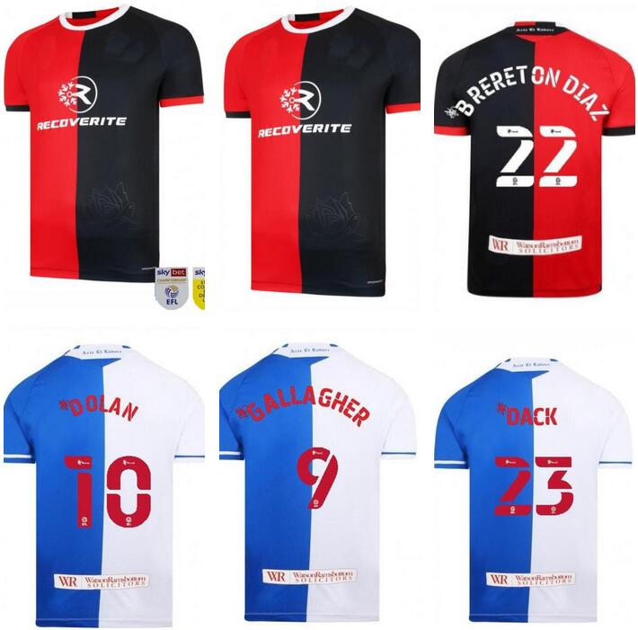 

2021 2022 Blackburn Rovers Soccer Jerseys ARMSTONG BRERETON HOLTBY DACK GALLAGHER LENIHAN JOHNSON Custom 21 22 Home Football Shirt