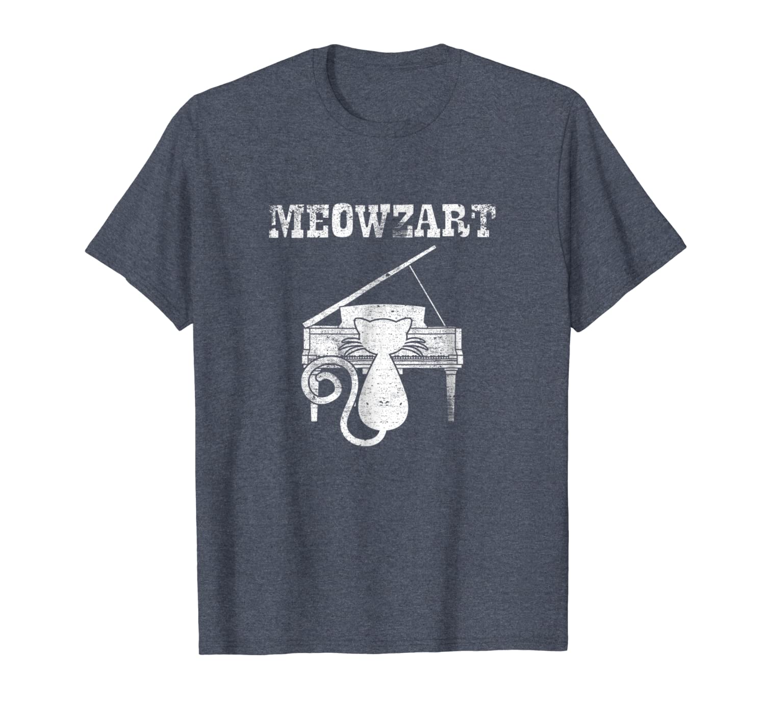 

meowzart shirt - funny classical music cat shirt, White;black