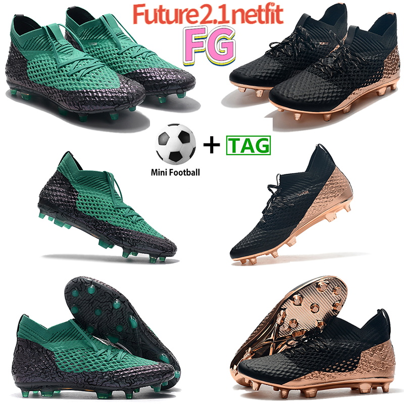 

Mens future 2.1 netfit FG soccer shoes men football shoe black emerald rose gold designer sports sneakers US 6.5-11, Shoe box
