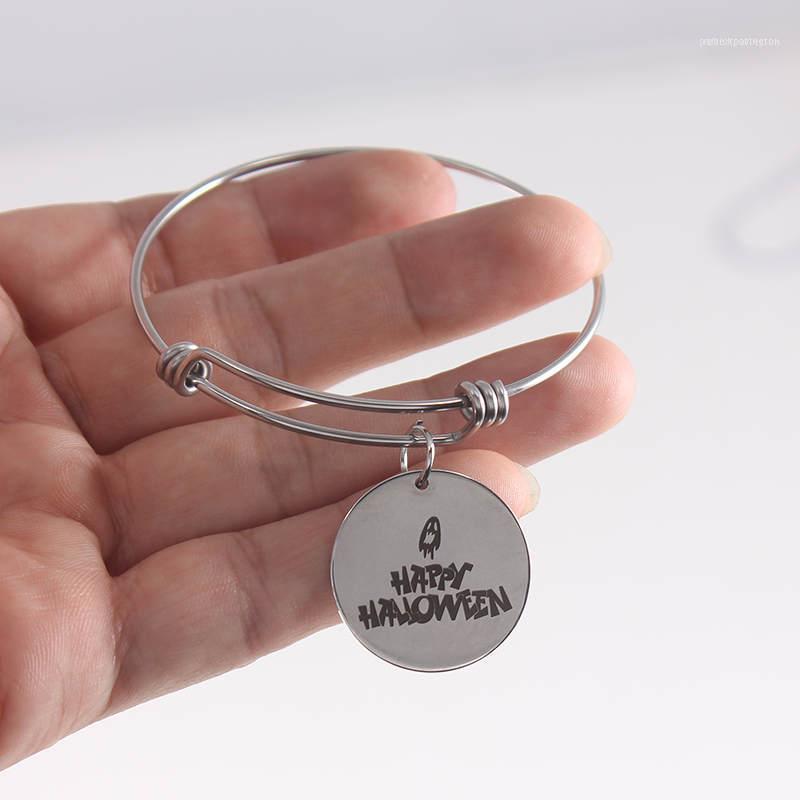 

Bangle 1.6mm Adjustable Wire Expandable Stainless Steel Happy Halloween Charms Bracelets For Women Jewelry Gifts1