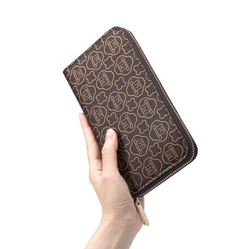 

Style Wallet Long Multi-card Position Zipper Bag Female Clutch Fashion Luxury Women Wallets, Red;black