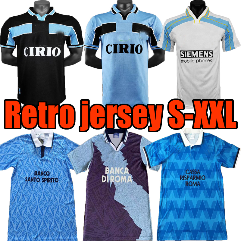 

21 22 Lazio 1989 1990 1991 1992 1995 1999 2000 2001 Retro soccer jersey SIMEONE SALAS GASCOIGNE loin le football chemise VERON CRESPO NESTA NEDVED vintage shirt, 1998 away
