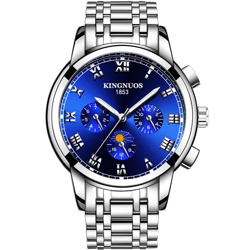 

Wristwatches Men Wrist Watch Top Quartz Business Relogio Masculino Stainless Steel Band Fashion Clock For Man Relojes, Silver green