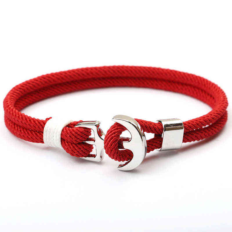 

Niuyitid 2019 New Red Thread Rope Women's Bracelets Pirate Charm Anchor Bracelet on Hand Pulsera Hilo Armbandjes Dames