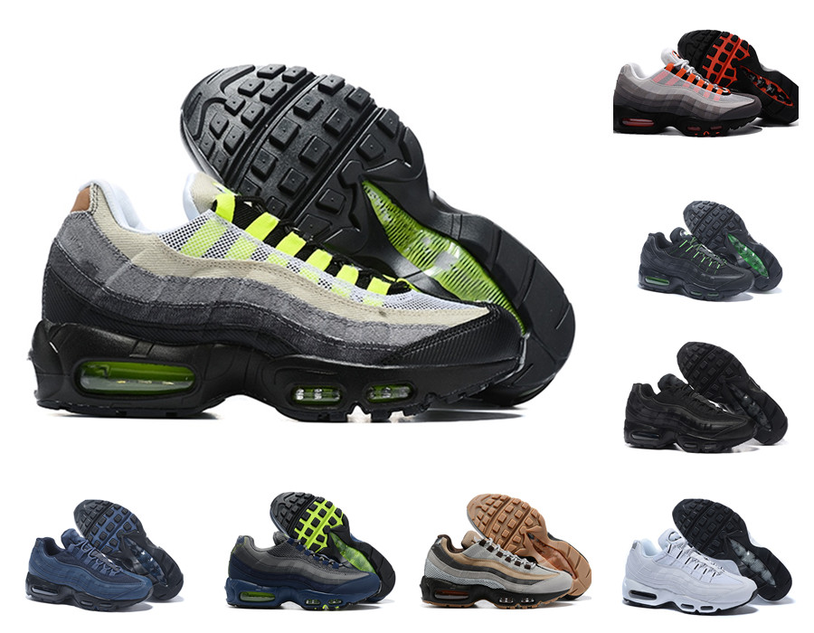 

2021 high quality Chaussures 95 Mens Running Shoes Classic Black White Sports Trainer Surface Cushion Breathable 95s Men Sneakers 40-46