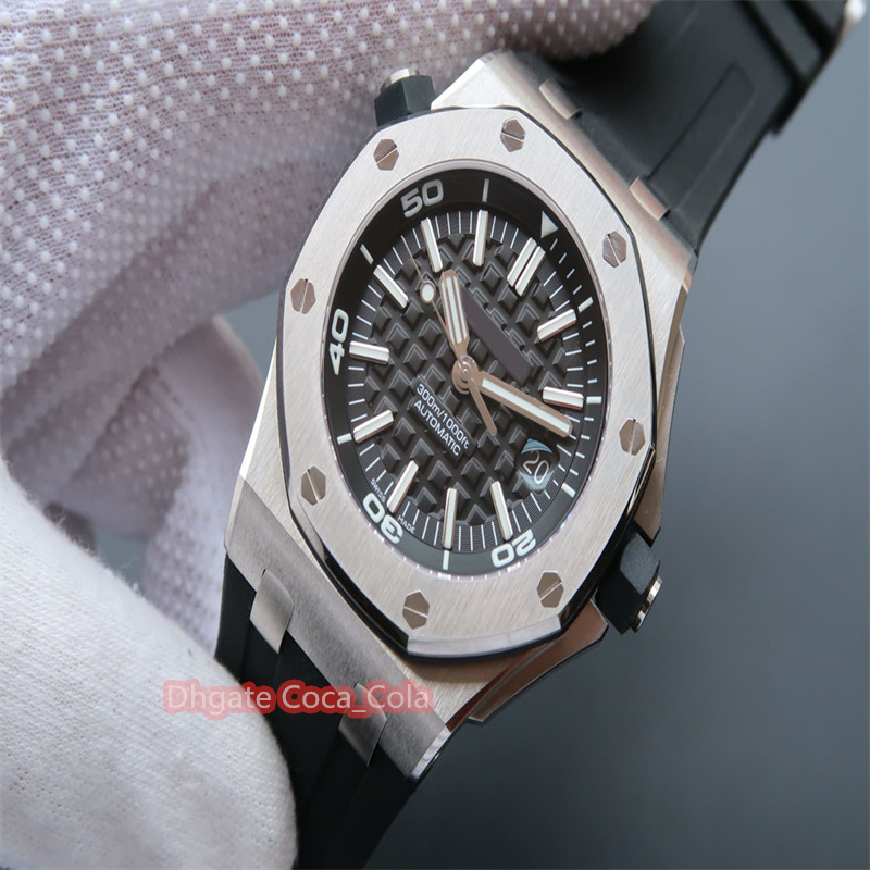 

Men's Automatic Mechanical Watch Diver 15710 Best Edition Black Dial on Black Rubber Strap A3120 V10 42mm Movement Automatic Mens Watch-a1