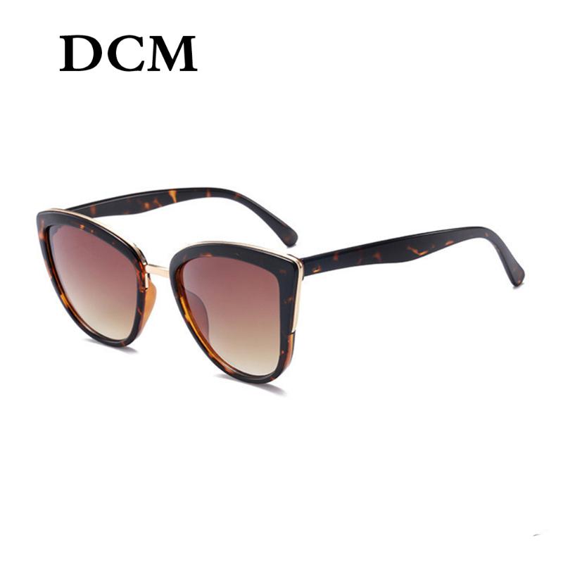

Sunglasses DCM Fashion Cateye Women Vintage Gradient Glasses Retro Cat Eye Ladies Sun Female Eyewear UV400, White;black