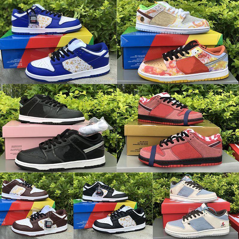 

SB Low Dunks Mens Womens Running Shoes CNY Black Stars Red Lobster Brand FashionTrainers shoes, 01