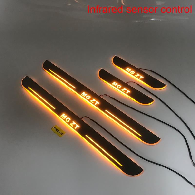 

Infrared Sensor Control Led Door Sill Plate Strip Welcome Light Threshold Guard Protectors For MG ZT Interior&External Lights