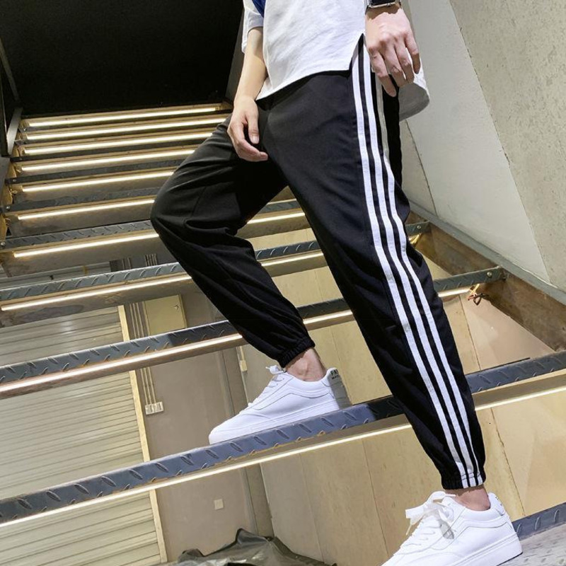 

Casual Autumn Capri Male Students Korean Trend Versatile Sports Pants for Teenagers Harem, Black
