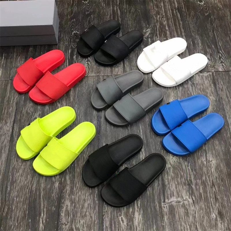 

Paris Slides sandals Mens Womens Indoor Slippers Summer Fashion Wide Flat Flip Flop With Box Size EUR36-46