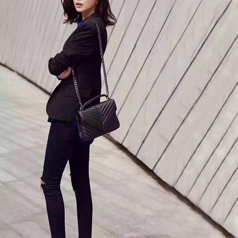 

2021 Luxury Designer Handbag LOULOU Y-shaped Bags Seam Leather Ladies Metal Chain Shoulder Bag High Quality Flap Messenger Wholesale