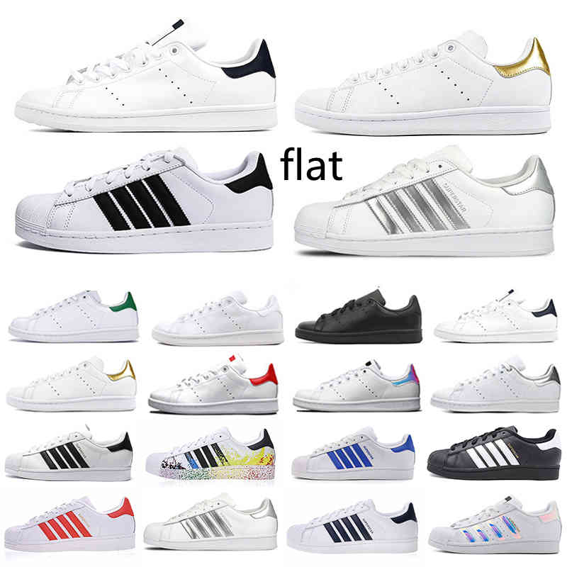 

Stan Smith Superstar Running Shoes Superstars Hologram Platform Leather Fashion Shoe Plate-forme Men Women Trainers Sports Flat Sneakers, Color#15