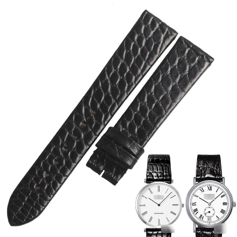 

Watch Bands WENTULA Watchanbands For L4 L4.708/L4.209 Alligator Skin /crocodile Grain Watchbands Genuine Leather Strap Man Woman