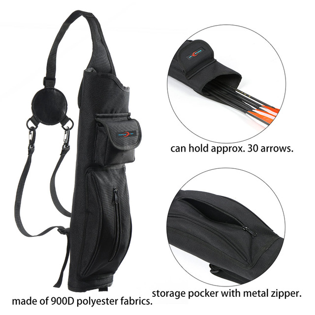 

Archery Bow Arrows Quiver black color Adjustable tips Tube Shoulder Back Bag carbon arrow qivers set accessories