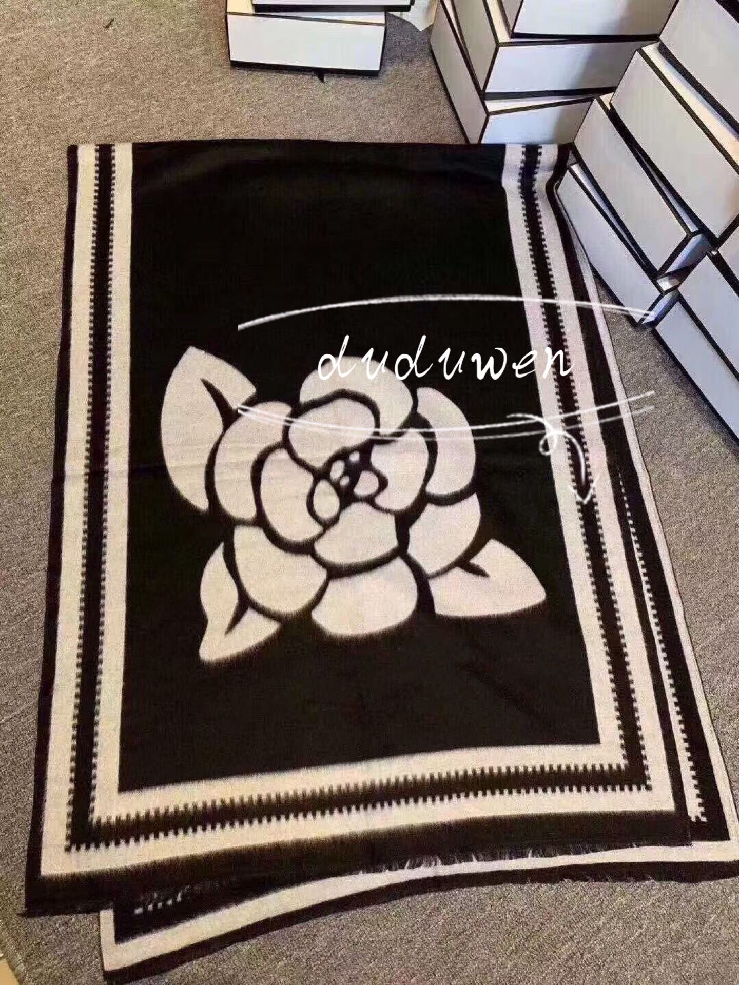 

180X70cm classic camellia Accessories scarf fashion flower 2C scarves for elegance lady selection Boutique tippet
