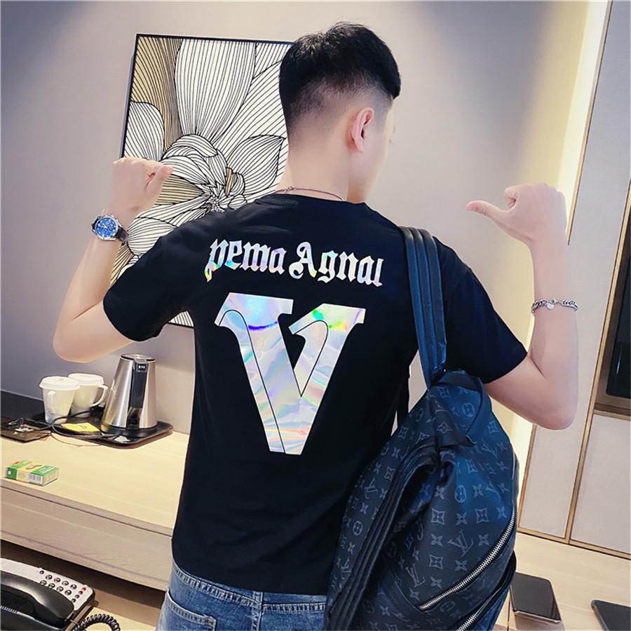 

Fashion Mens Designer T Shirt Apparel High Quality Womens Letter Print Short Sleeve Round Neck Cotton Tees Polo Size S-4XL, #1