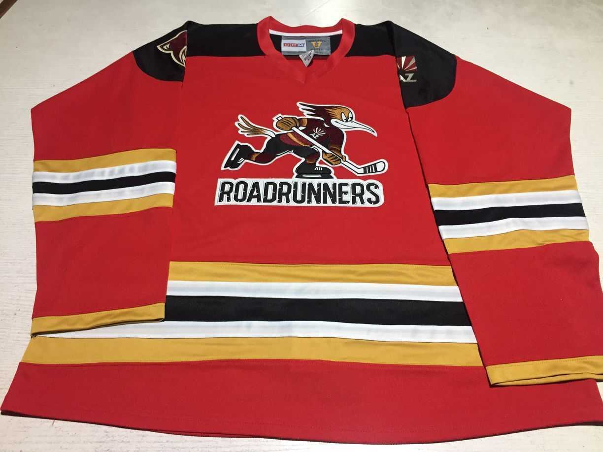 

Customized AHL Tucson Roadrunners Hockey Jersey #2 Andrew Campbell #5 Jarred Tinordi #6 JAMIE MCBAIN CCM Jerseys Custom Any name or number, White