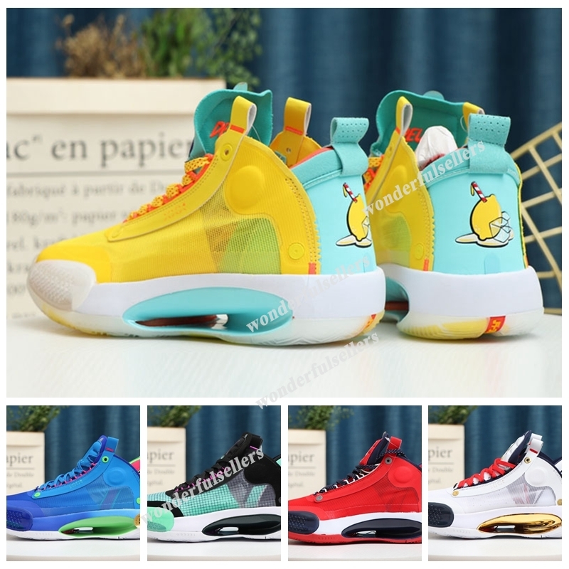 

Jayson Tatum 34 XXXIV PE Blue O Men Basketball Shoes Designer Sport Sneaker 34s Guo Ailun Zoom Red explosively light Athletic Trainer