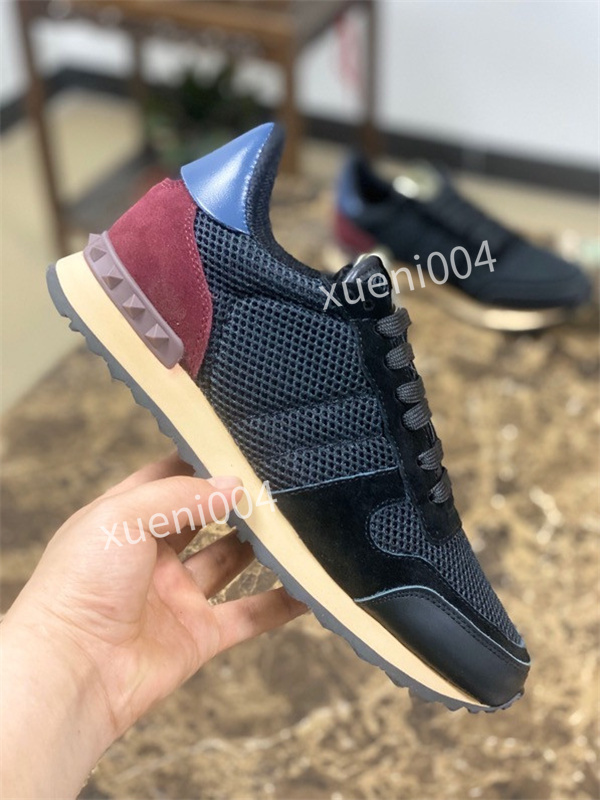 

2021 High Quality B22 Sneaker Calfskin Trainers Mens Women Casual Shoes Flat Valentinoes Outdoor Sneaker Retro Patchwork Casual Sneaker, 02