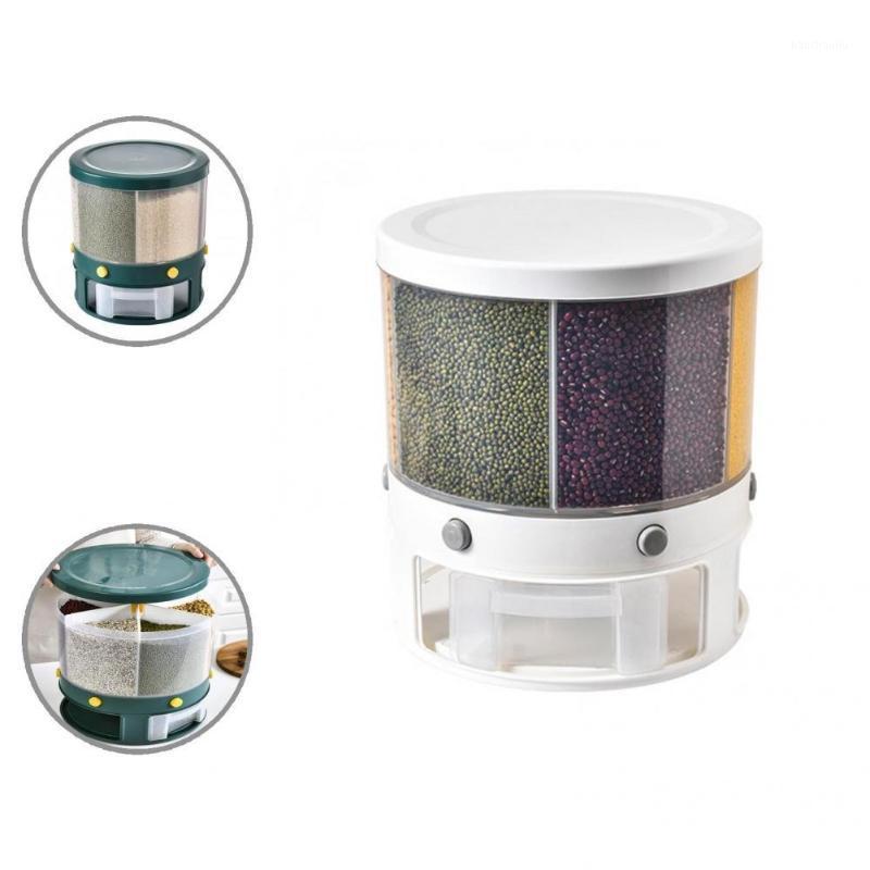 

Storage Bottles & Jars Thoughtful Design Nordic Style 6-Grid Smooth Surface Grain Dispenser For Kitchen