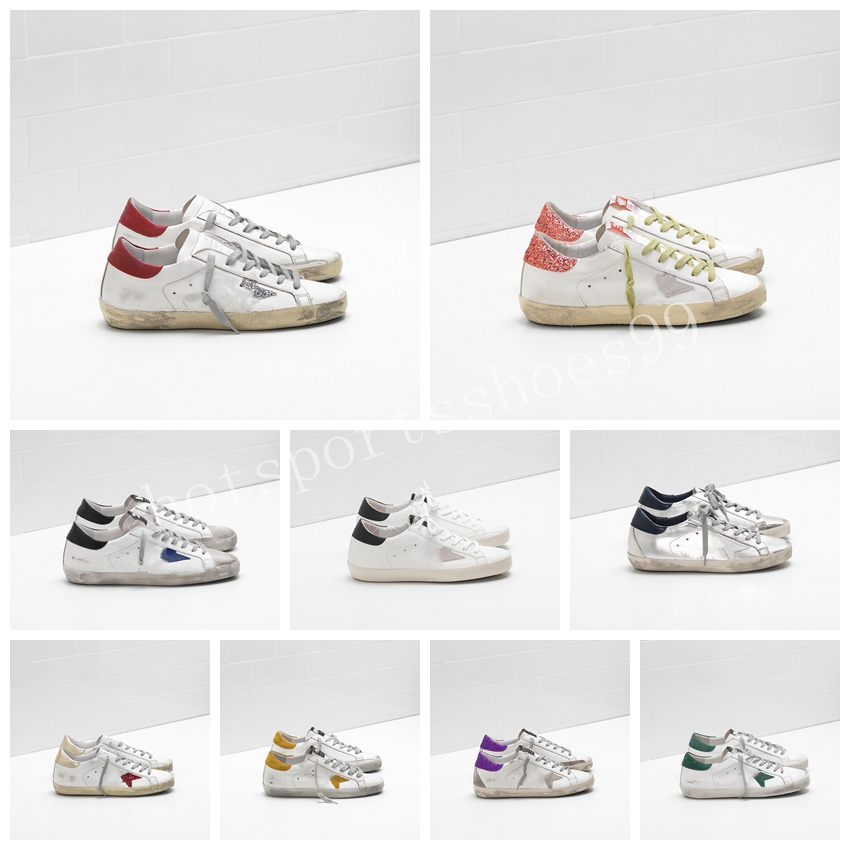 

2021 Selling Italy Deluxe Brand Golden Sneakers Super Star Sequin Classic White Do-old Dirty Goose Designer Man Women Casual Shoes