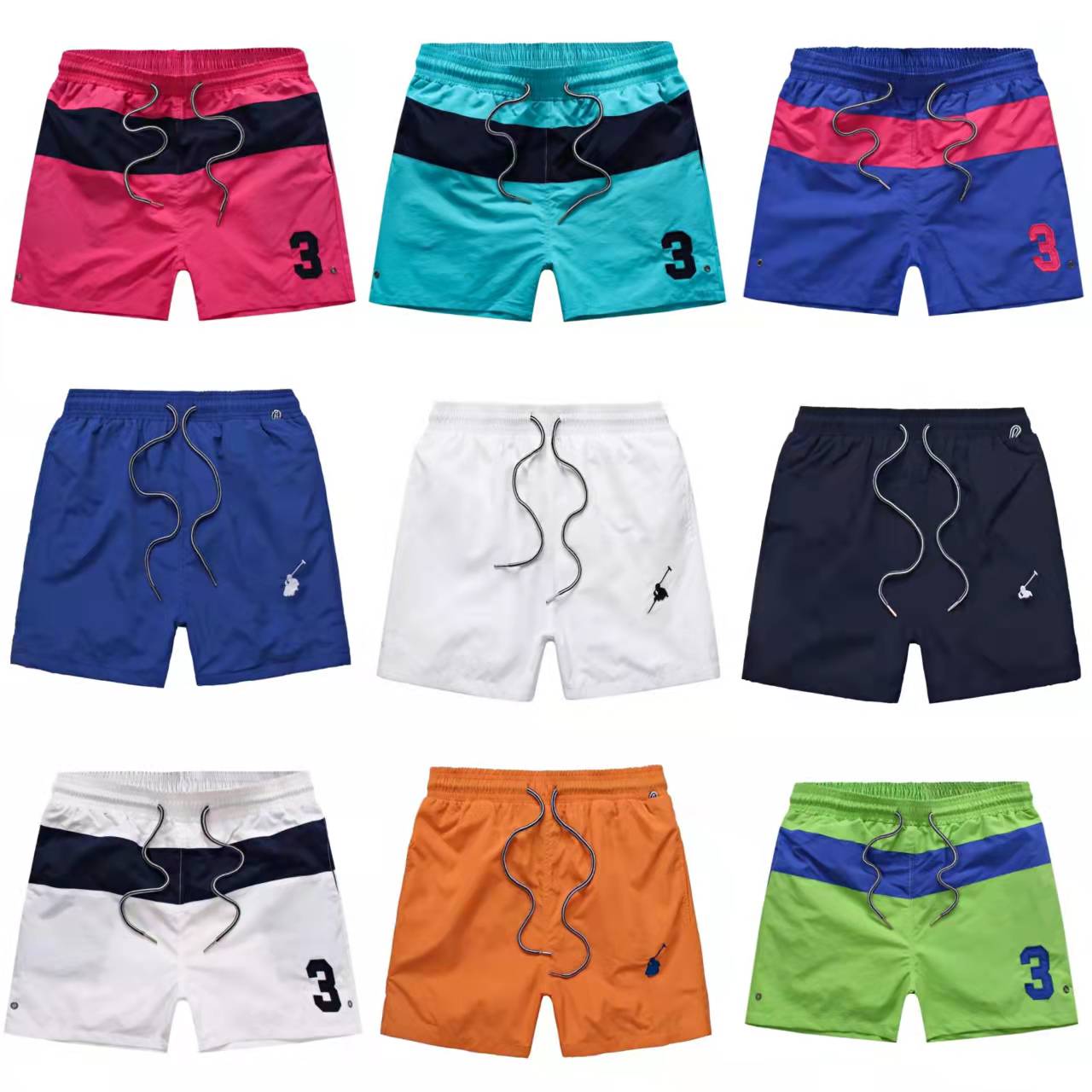 

Men's Shorts Swimming Pants Men Beach Short Man Pant Casual Classic Pattern Breathable Five-point Shorts Sports Running Fitness 19 Styles, No1