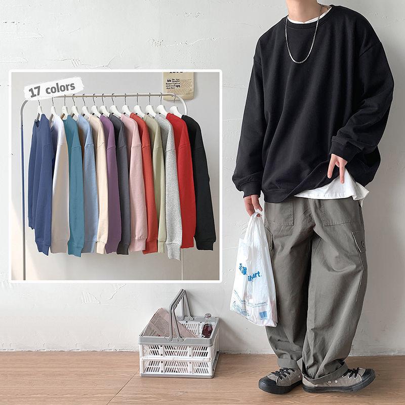 

Men's Hoodies & Sweatshirts 2022 Spring Autumn Fashion Brand Male Casual Basic Solid Pullovers, White