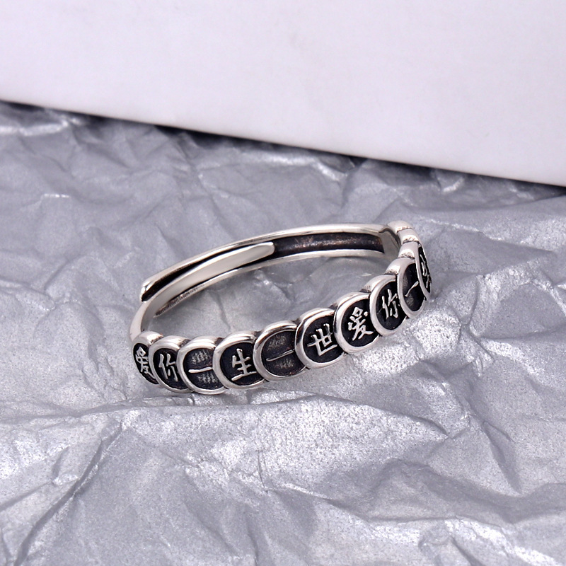 

couple ringslove you all your life 925 sterling silver niche design ring for women