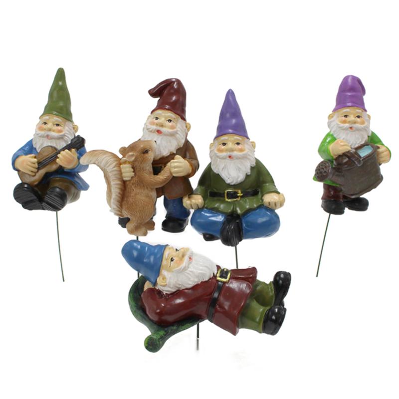 

Waterproof Fairy Garden Miniatures Gnome Mini Cute Dwarf Figurines For Yard Decoration Naughty Pleasant Atmosphere Decorations