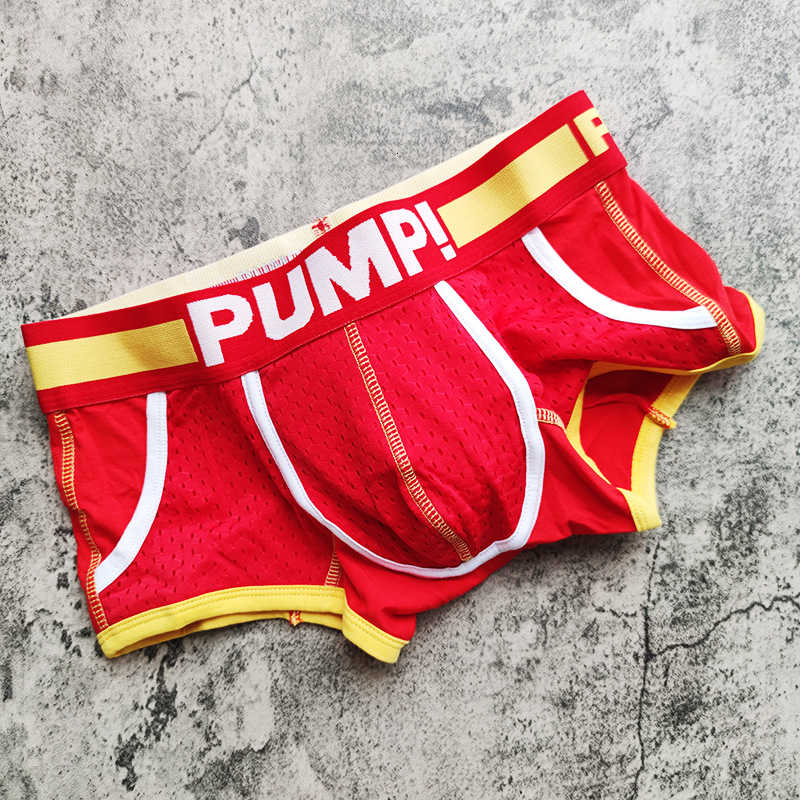 

Fashion Brand Pump! Men's Sexy, Breathable, Hip Lifting Flat Corner Underwear u Convex Bag Design, White;black