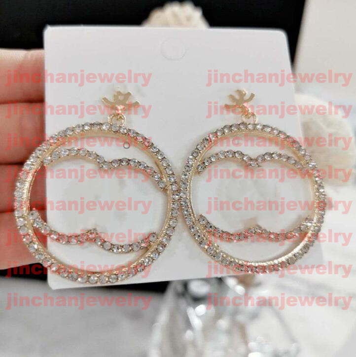 

Channel Charms round style designer stud earrings jewelry women pearl earring high-end elagant with box, Golden;silver