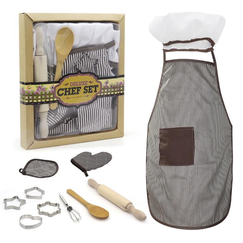 

Pieces Apron Set Cute With Chef Hat Baking Mould Kitchen Ware Kids Girls Boys Aprons