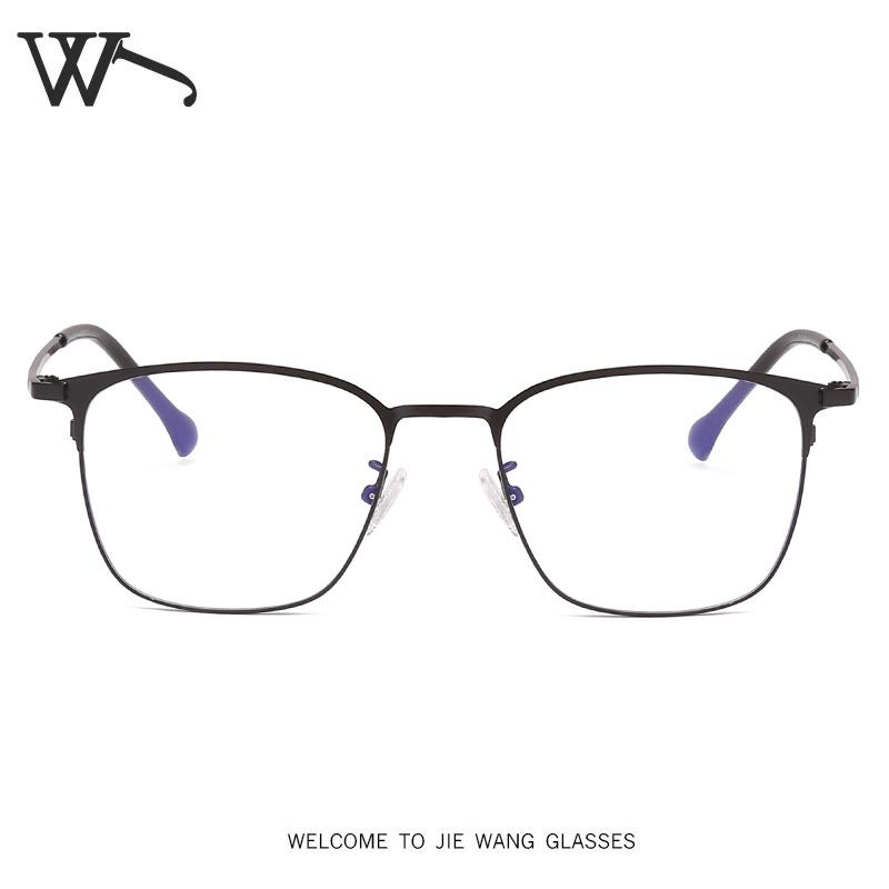 

Fashion Sunglasses Frames Retro Literary Metal Square Frame Study Plain Glass Clear Transparent Optical Glasses Eyewear Eyeglasses