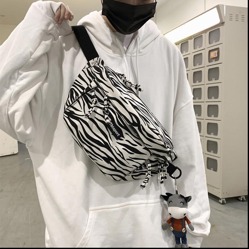 

large capacity waist bags fanny pack streetwear chest fashion zebra shoulde messenger outdoor big belt packs