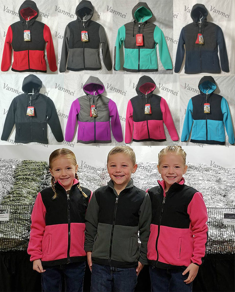 

25 color Women men Kids Fleece Hoodies Jackets Camping Windproof Ski Warm Down Coat Outdoor Casual Hooded SoftShell Sportswear Outerwear sweater Vanmei, Kids hoodies 06