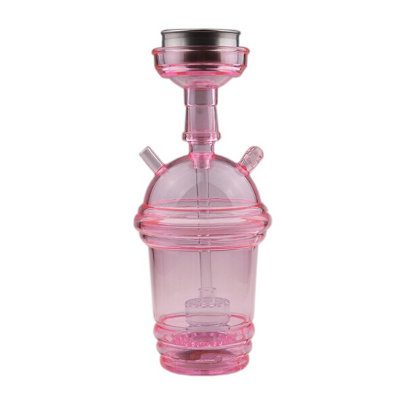 

Starbucks Cup Hookah Kit Glowing LED Glass Material Colorful Milk Tea Cups Acrylic Water Pipes Durable with 80cm Hose Wholesale Price