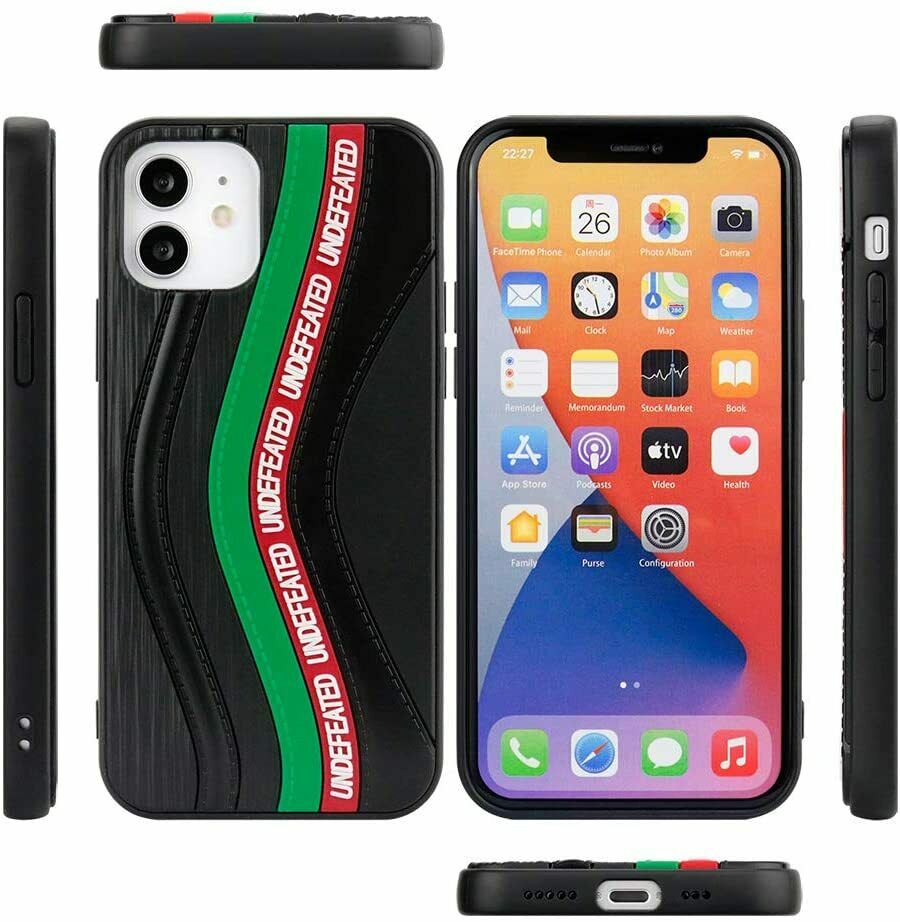 

Undefeated 3D Sneaker Phone Case Full Protective Luxury Case for iPhone 11 12 13 pro max 7 8 plus x xs xr 12 mini