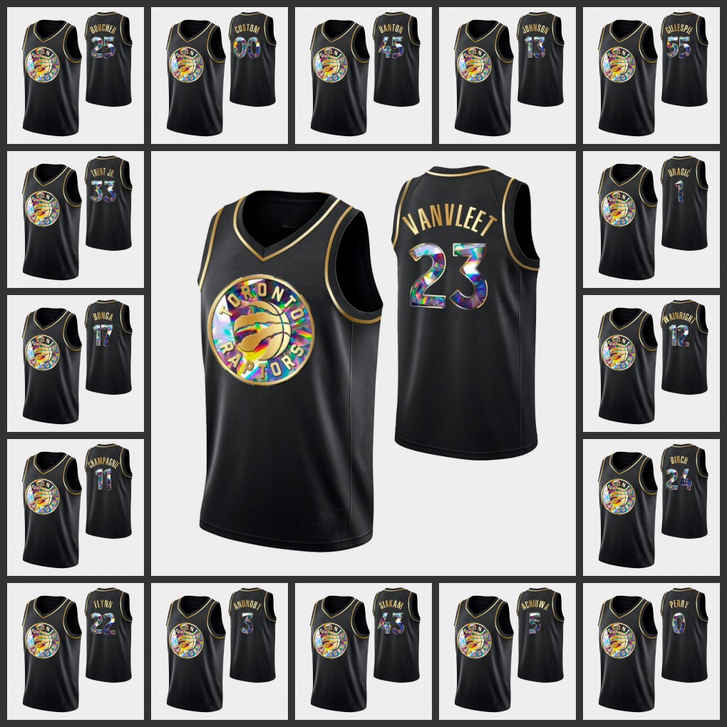 

Toronto's Raptors's Men Pascal Siakam Fred VanVleet OG Anunoby 2021-22 75th Diamond Black Jersey