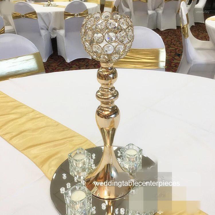 

Party Decoration Arrival Horn-shaped Road Lead Wedding Table Flower Vase For Centerpiece Home