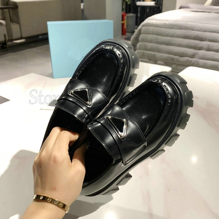 

Penny Bar Loafers Thick Rubber Sole Shoes Monolith Chunky Logo Plaque Loafer Womens Designers Leather Luxurys Italy Height Increasing Lady Sneaker Casual Shoe, Other