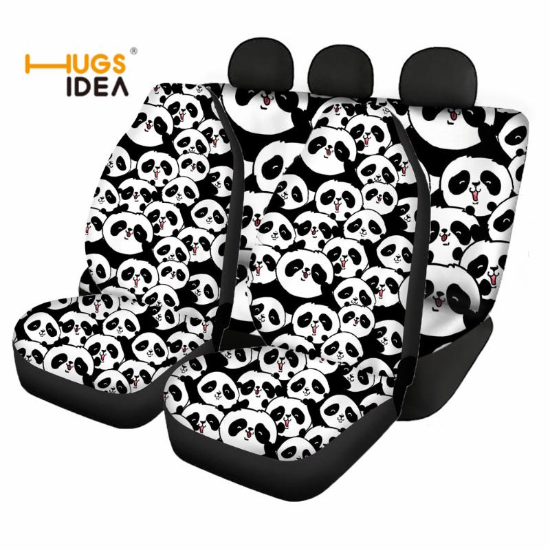 

Women Car Seat Covers Funny Animal Panda Printing Cute Universal Set Protector Cushion Full Cover For Most Chair
