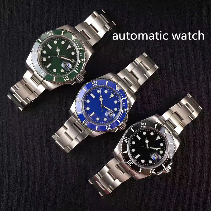 

Top mens automatic mechanical ceramics watches full stainless steel Swim wristwatches sapphire luminous watch business casual montre de luxe, Add waterproof