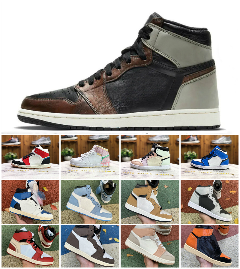 

1 Patina Hyper Royal University Blue Shadow 2.0 Basketball Shoes Men 1s Dark Mocha Bred Toe Chicago Twist Bio Hack Fearless Silver Toe Obsid