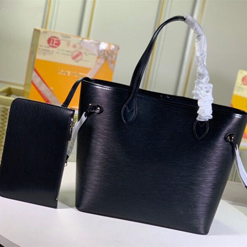 

Fashion lady's large shopping bag one-shoulder handbag, leather, with check double-sided, Black