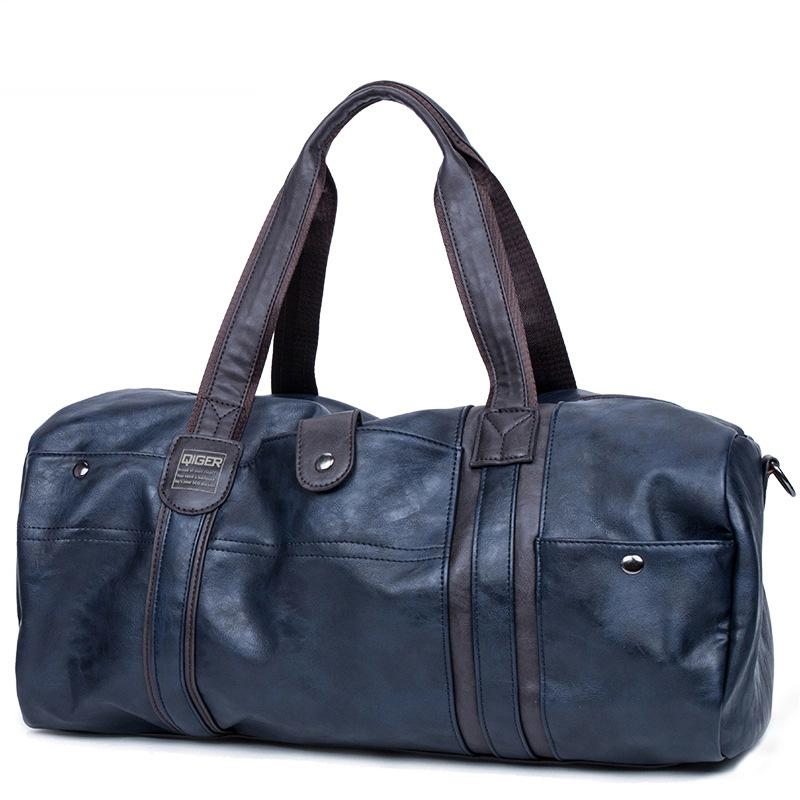Duffel Bags 2021 Leather Travel Men Duffle Large Waterproof Handbag Pu Women Hand Luggage Shoulder Bag-image-698738212