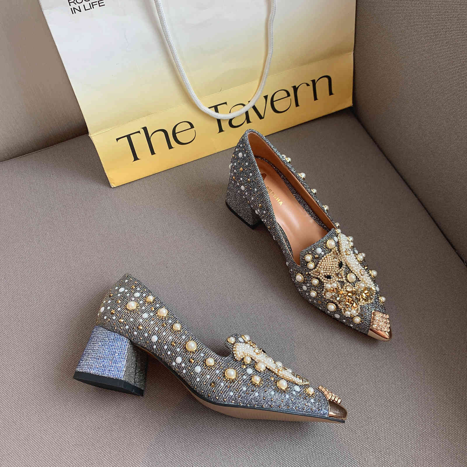 

dress shoes pumps women high heels loafers slip on luxury mules elegant designer pointed toe fashi ladies oxford style 9qib, Black