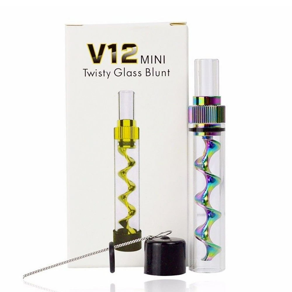 

Portable Metal Smoking Pipe Spiral Orbit Pipes New Design V12 Mini DIY Tobacco Dry Herb Atomizer Twisty Metal Tips Smoke Bong Weeding Accessories