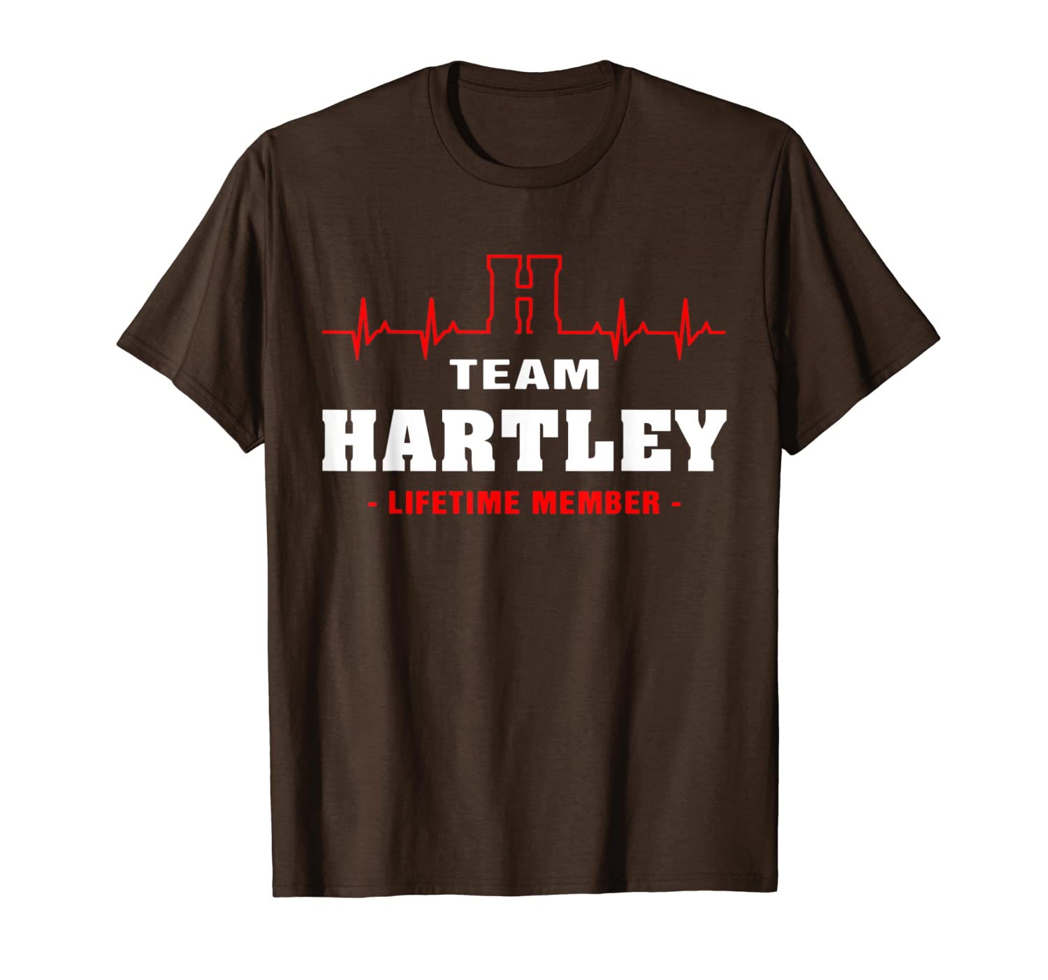 

team hartley lifetime member shirt surname, last name gift t-shirt, White;black